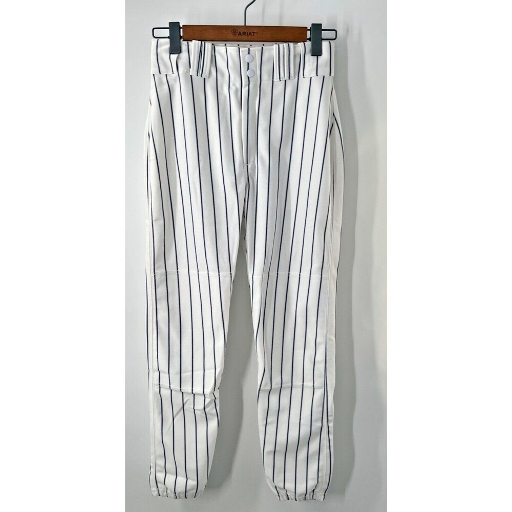 Russell Athletic Dri-Power Baseball Pants Navy Pin-Stripes white mens size 30